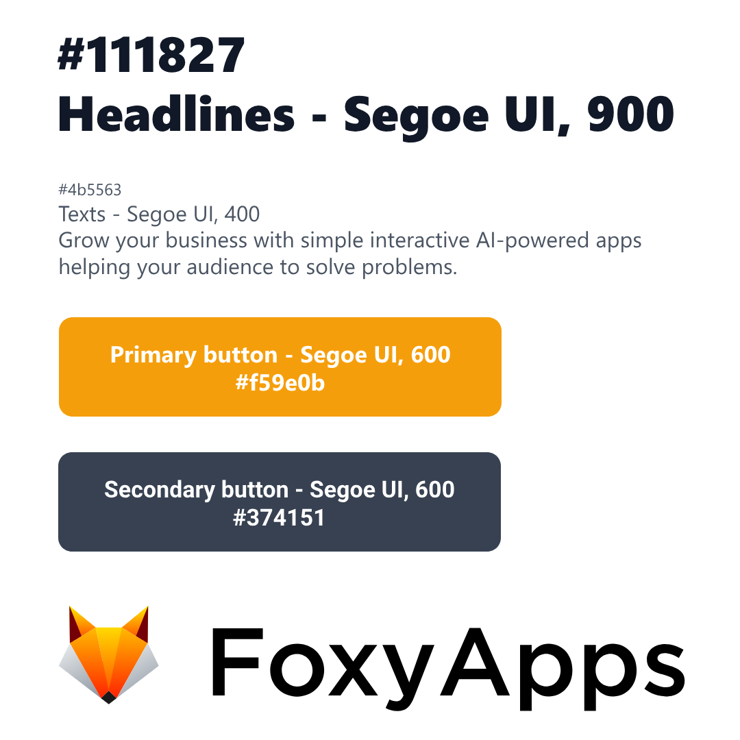 FoxyApps brand guidelines